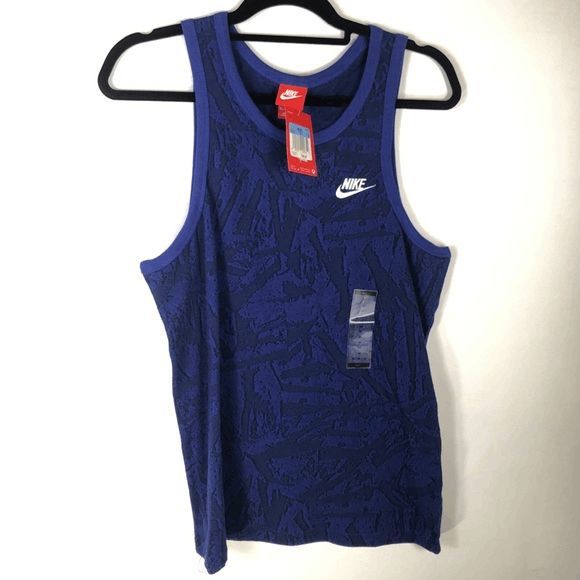 NEW Mens XL NIKE Summer Knit Solstice Tank Top 871769 455 Royal Blue - Picture 2 of 2